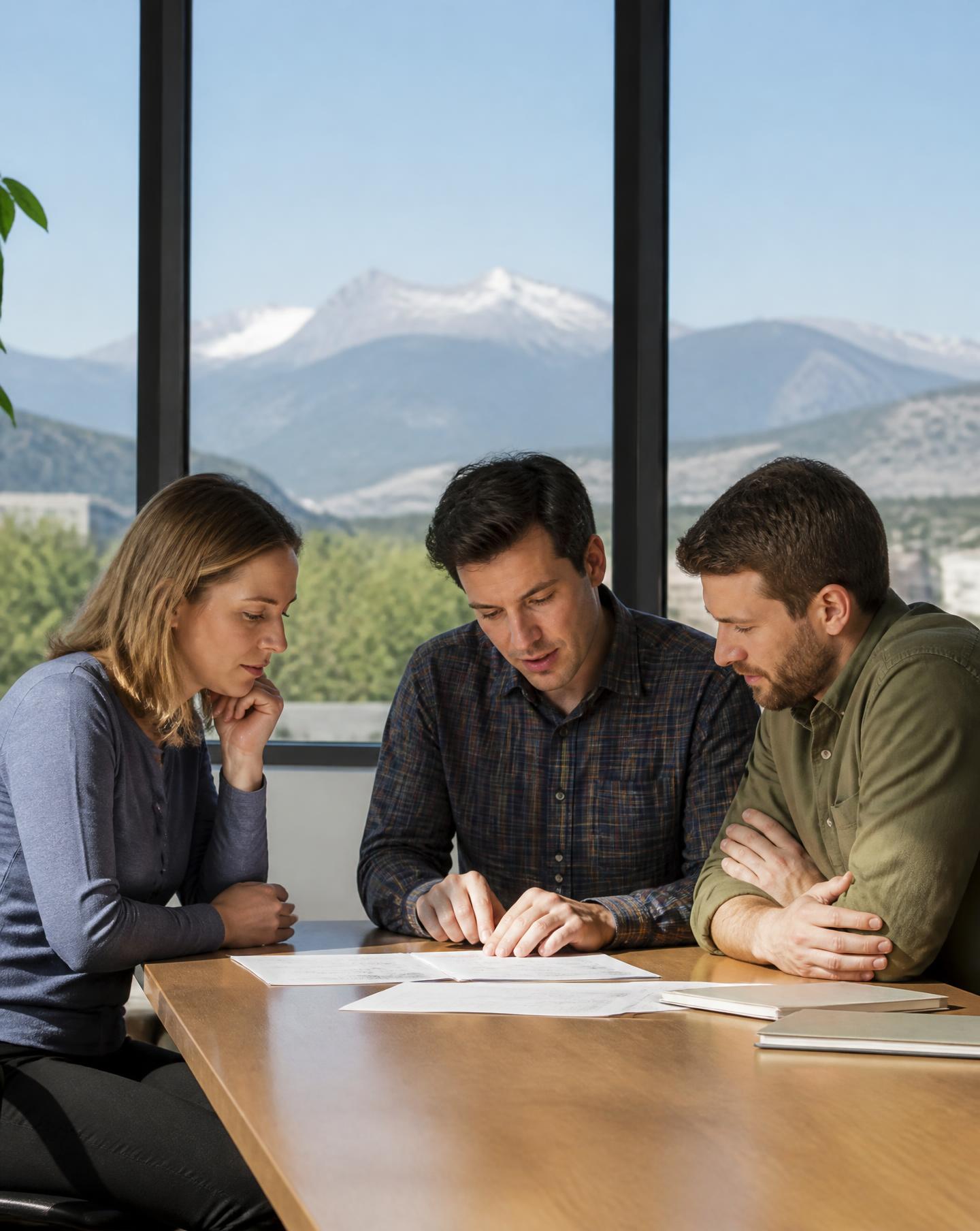 Ascent AI Labs team working together in their Colorado Springs office