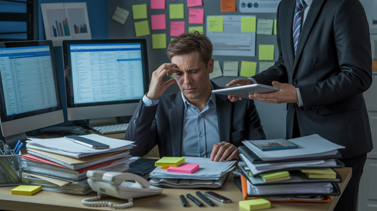 Overwhelmed business owner